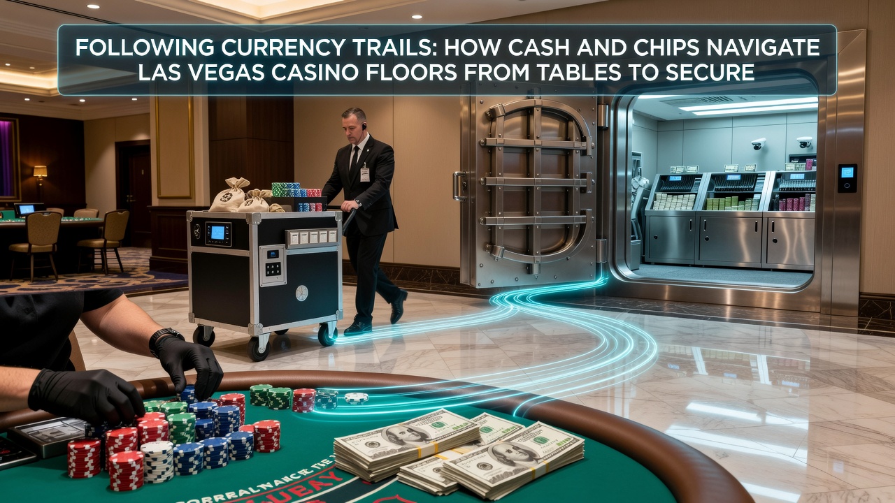 Secure count room with currency sorting equipment and verification stations