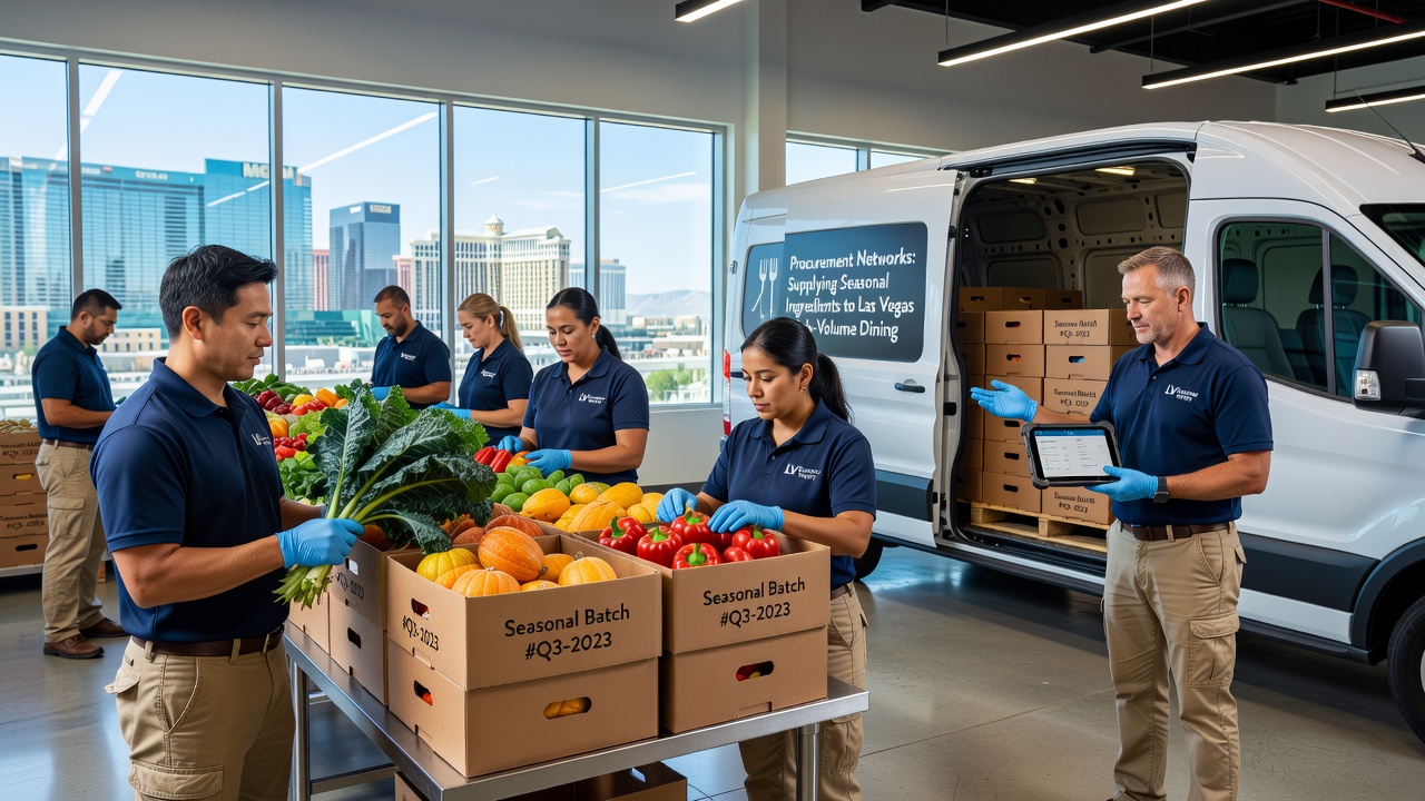 Seasonal ingredient deliveries supporting menu changes in resort tower kitchens