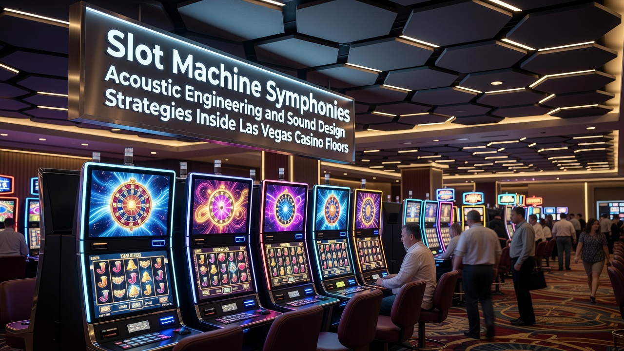 Interior view of a Las Vegas casino floor with rows of slot machines and ambient lighting