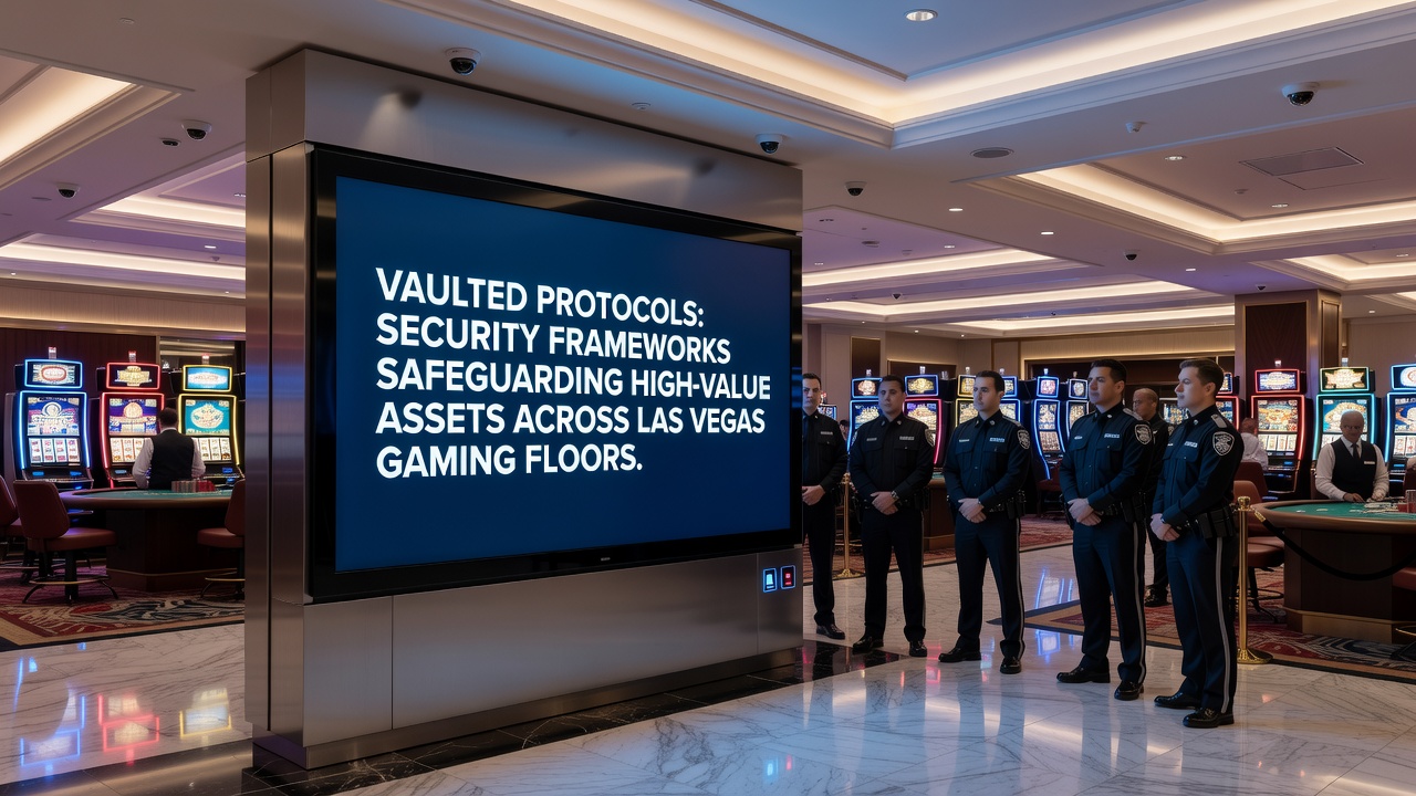 Interior view of a Las Vegas casino vault showing reinforced storage, RFID readers, and access control panels